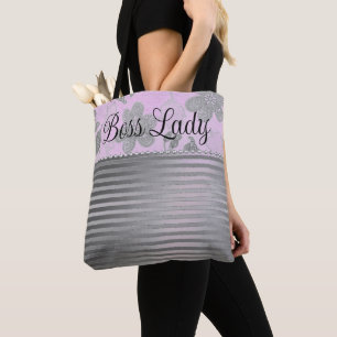 Chic Floral "Boss Lady" Tote Bag