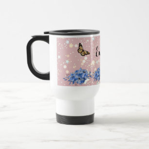 chic Floral bouquet in the blooming garden Travel Mug