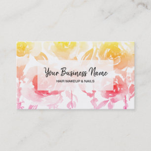 *~* Chic Floral Bouquet Roses Wisteria  Flowers Business Card