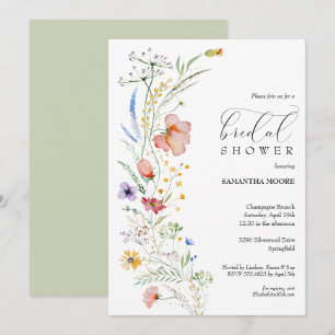 Chic Floral Bridal Shower Invitations
