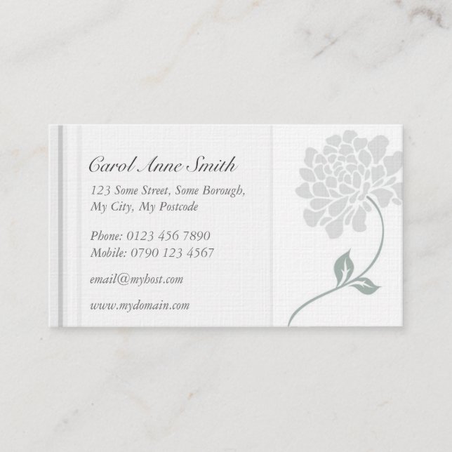 Chic Floral Business Card (Front)