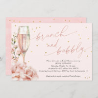 Chic floral champagne flutes brunch and bubbly in
