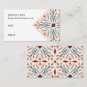 Chic Floral Geometric CUSTOM Price Size Hang Tag