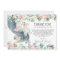 Chic Floral Greenery Elephant Baby Shower Girl