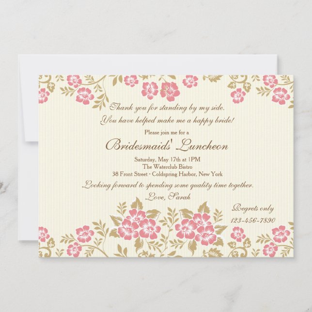 Chic Floral Invitation (Front)