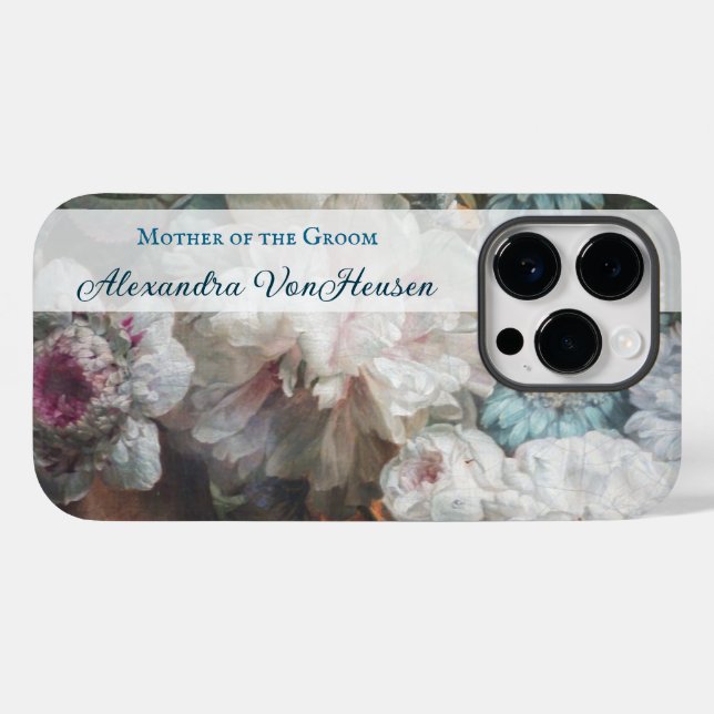 Chic Floral Mother of the Groom iPhone / iPad case (Back (Horizontal))