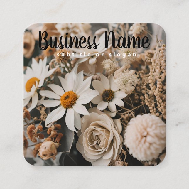 Chic floral | Neutral | Boho | Business Card (Front)