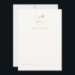 Chic Floral Rose & Ivory Wedding Advice Card<br><div class="desc">Elegant,  fresh and modern. This beautiful and stylish wedding advice card,  features a pretty hand-drawn rose and a contemporary set of fonts in a soft faux gold. The card boasts a lovely light ivory background,  both front and back. Variations of this design is available in the collection.</div>