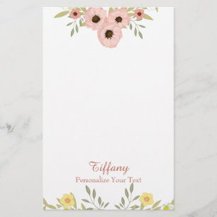 Chic Floral Stationery