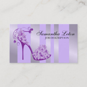 Chic Floral Stilettos Shoes High Heels Pumps Business Card