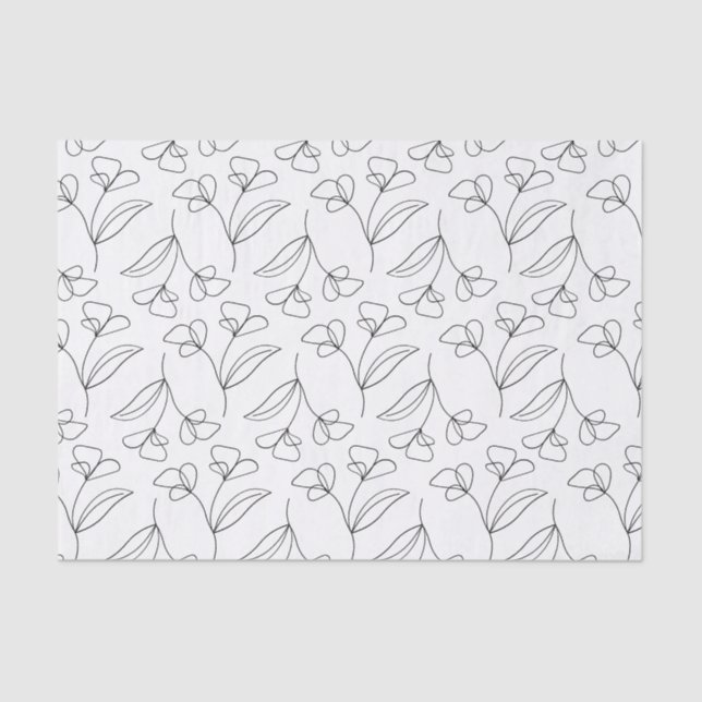 Chic Floral Tissue Paper (Front)