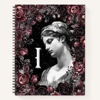 CHIC FLORAL VINTAGE BAROQUE MONOGRAM PERSONALIZED  NOTEBOOK