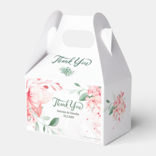 Chic Floral Wedding - Elegant Personalised Bridal  Favour Box