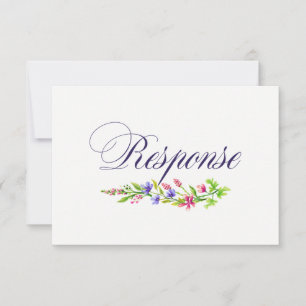 Chic Floral Wedding Invitation RSVP/Response Card