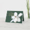 Chic Floral White Magnolia Flower Green Birthday