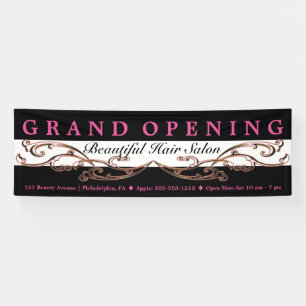 Chic Flourish Beauty Salon Boutique Grand Opening Banner