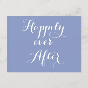Chic Flourish   Happily Ever After Wedding Announcement Postcard
