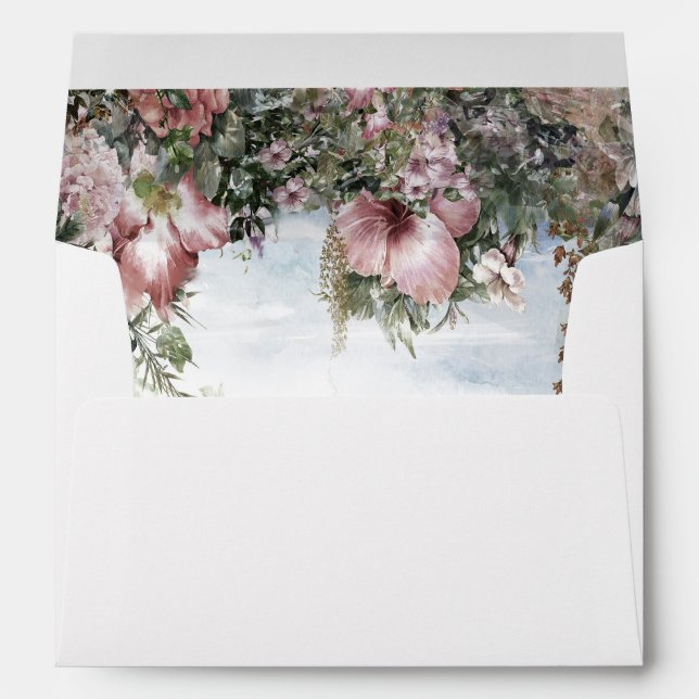Chic Flowers Ocean  Envelope (Back (Bottom))