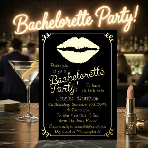 Chic Foil Lips Bachelorette Party Real