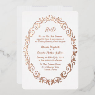 Chic Foil Wreath Wedding