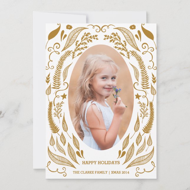CHIC FOLIAGE | HOLIDAY PHOTO CARD (Front)