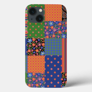 Chic Folk Art Style Faux Patchwork iPad Mini Case