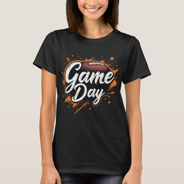 Chic Football Mum Shirts for All Sports Moms (Front)