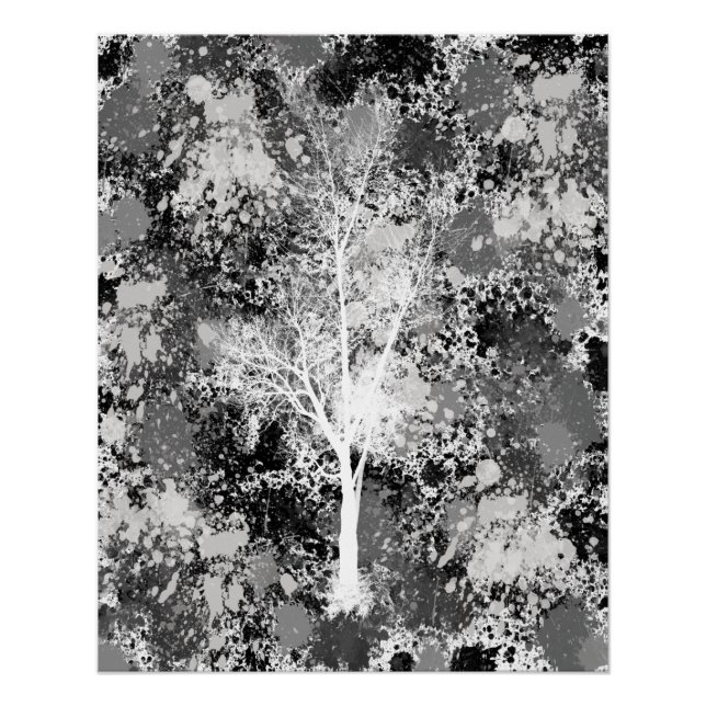 Chic Forest Abstract Poster (Front)