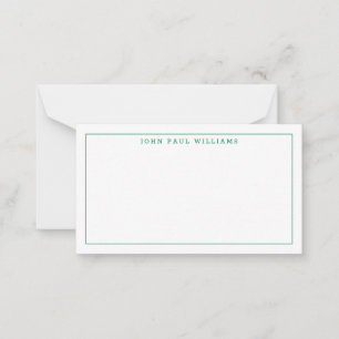 Chic Forest Green Professional Formal Thin Border Card