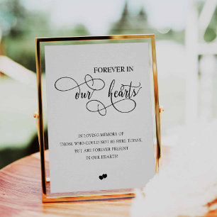 Chic Forever In Our Hearts In Loving Memory Sign