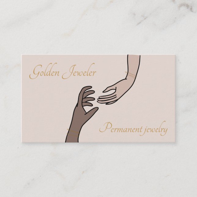 Chic Forever Jewellery Permanent Bracelet  Business Card (Front)