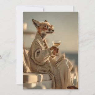 Chic Fox Relaxing in Style Invitation