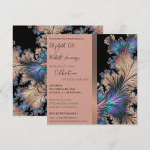 Chic Fractal Wedding Invitation