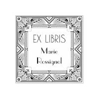 Chic French Art Deco Type Personal Name Ex Libris