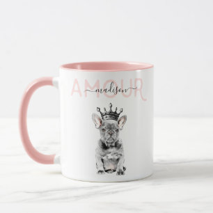 Chic French Bulldog Frenchie Love Royal Mug