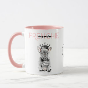 Chic French Bulldog Frenchie Mum Monogram Mug