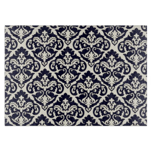Chic French Damask Glass Cutting Board