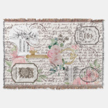 Chic French lettering Vintage key Logo Stamps