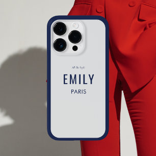 Chic French Navy Fashion / Beauty Branded Case-Mate iPhone 14 Pro Case
