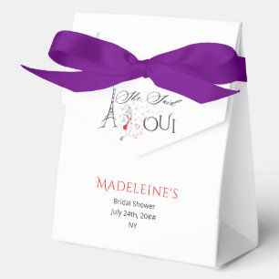 Chic French Parisian She Said Oui Bridal Shower Favour Box
