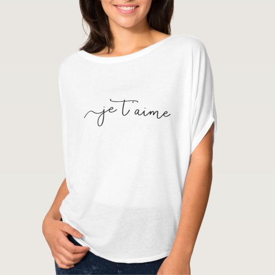 Chic French Typography | Je T'aime T-Shirt