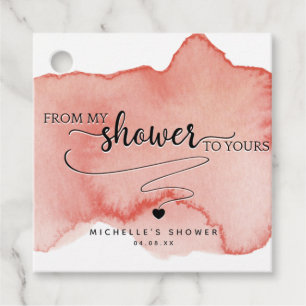 Chic From my Shower to Yours, Blush, Rose Gold Favour Tags