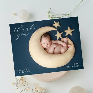 Chic Full Photo Baby Shower Thank You Postcard