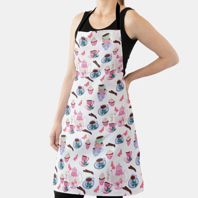 Chic Fun Tea Party Kitchen Apron (Insitu)