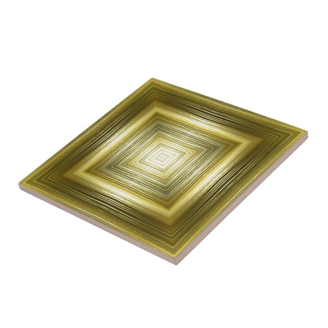 chic funny elegant metalised illusion wooden box tile (Side)