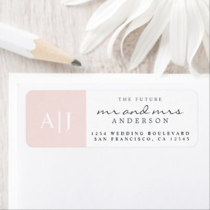 Chic Future Mr Mrs Monogram Wedding Return Address
