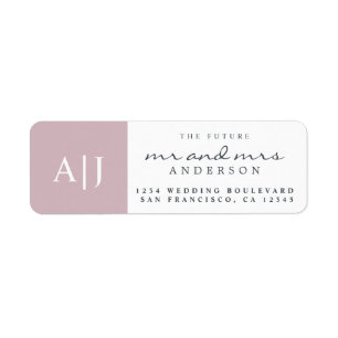 Chic Future Mr Mrs Monogram Wedding Return Address