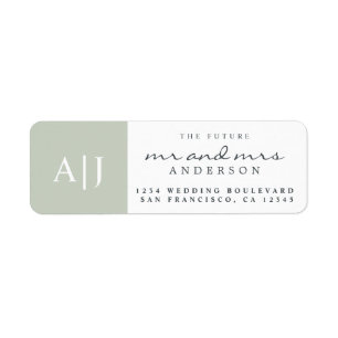 Chic Future Mr Mrs Monogram Wedding Return Address