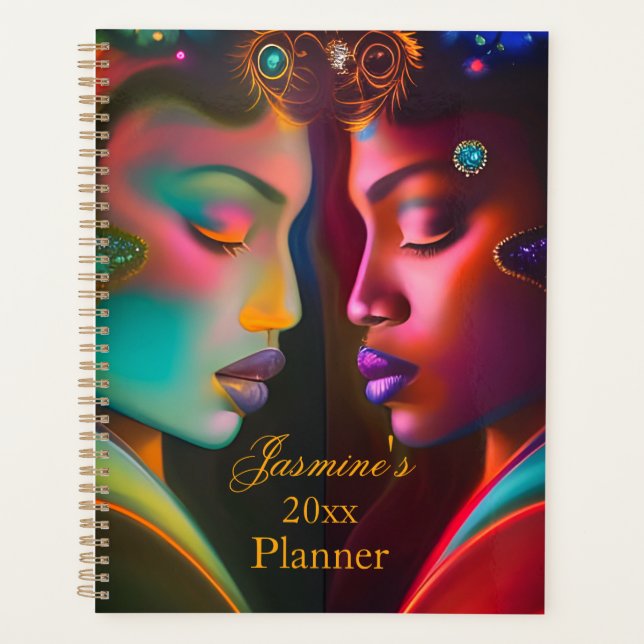 Chic Gemini Celestial Twins Yearly Planner (Front)