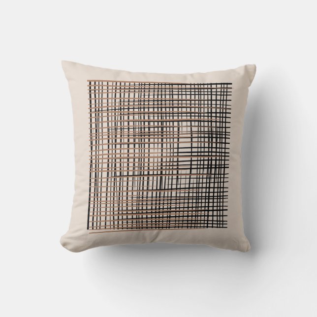 Chic Geometric Accent Pillow (Front)